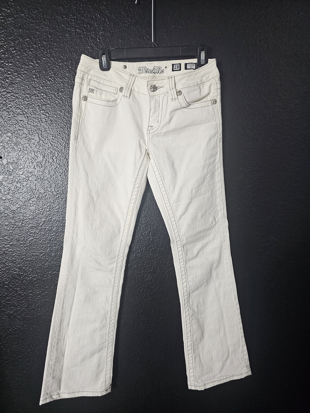 Miss Me Cream/Tan Women's Bootcut Jeans